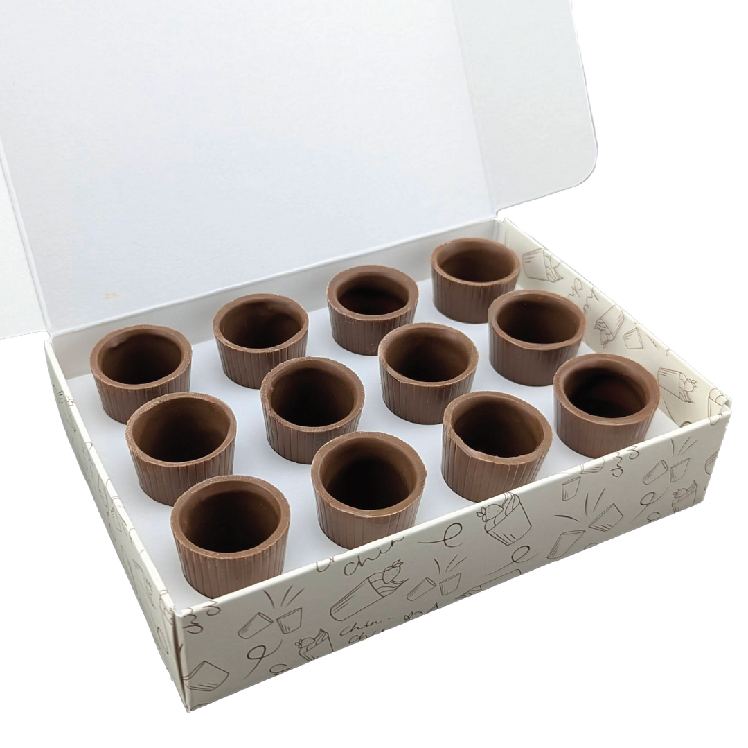 Boite 12 coupes en chocolat | Choco Daisy