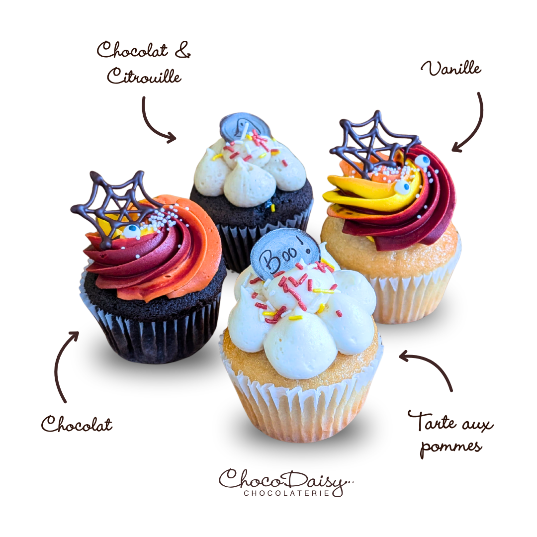 Boite 4 cupcakes Halloween | Choco Daisy