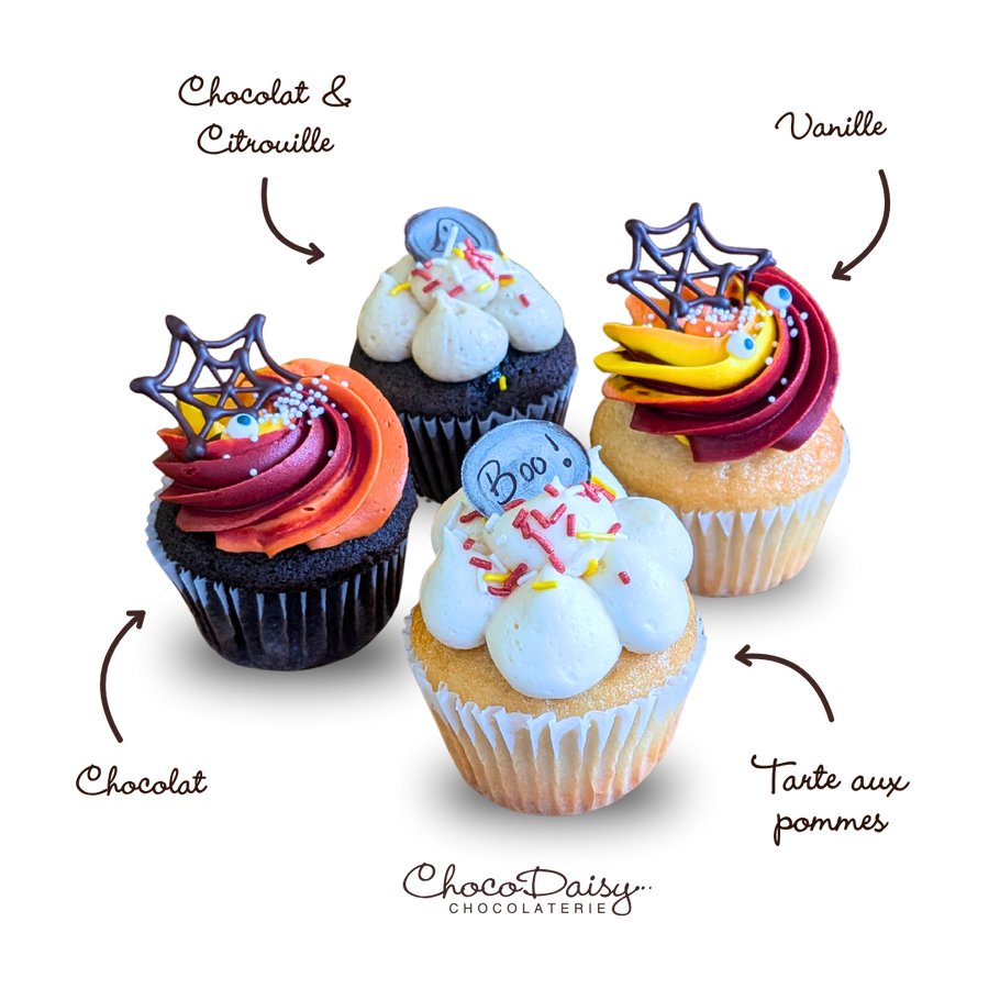 Boite 4 cupcakes Halloween | Choco Daisy
