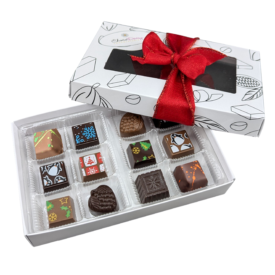 Boite chocolats fins de Noel