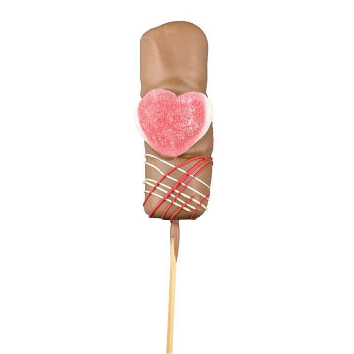 Brochette de guimauve et chocolat de Saint-Valentin