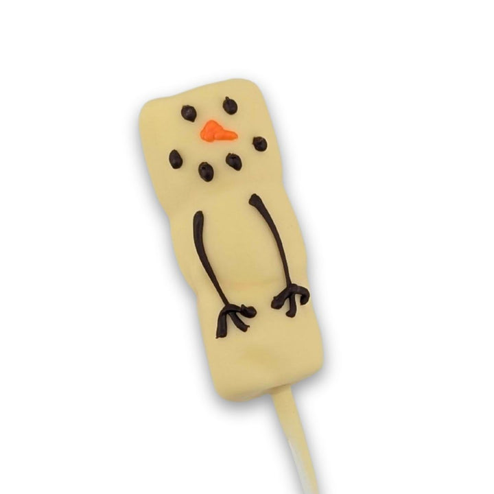 Brochette guimauve bonhomme de neige chocolat Blanc | Choco Daisy 