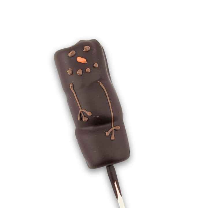 Brochette guimauve bonhomme de neige chocolat noir | Choco Daisy 