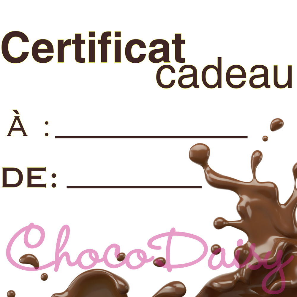 Certificat atelier | Choco Daisy