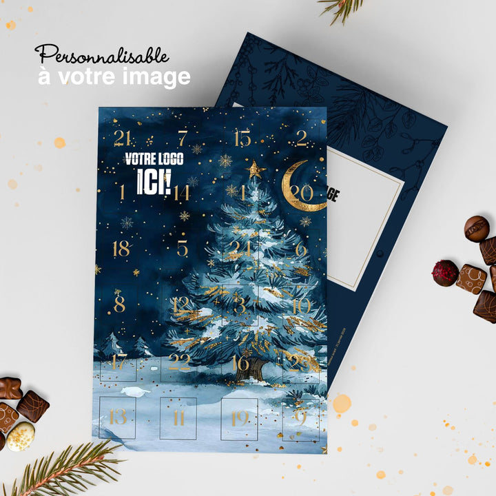 Calendrier de l'Avent personnalisé - Bouchées de chocolats fins
