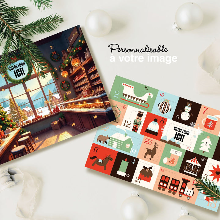 Calendrier de l'Avent personnalisé - Chocolats moulés