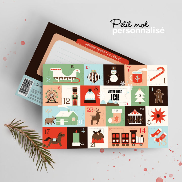 Calendrier de l'Avent personnalisé - Chocolats moulés