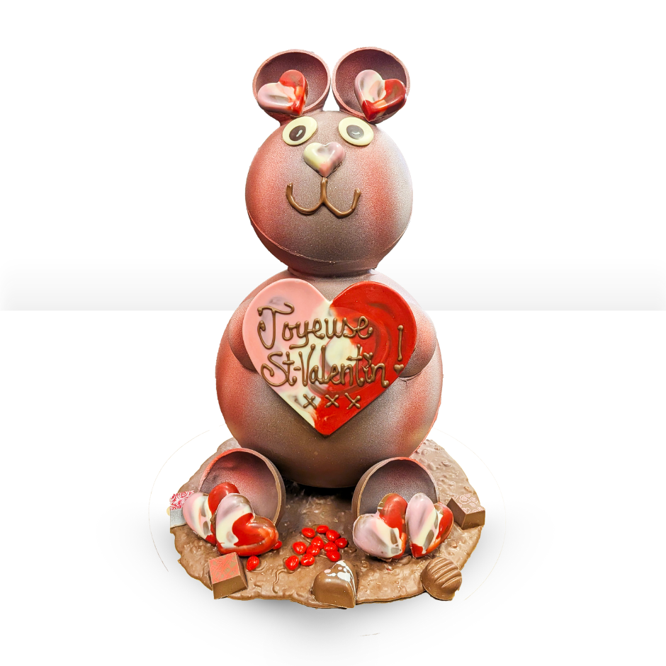 Ourson en chocolat pièce montée | Choco Daisy